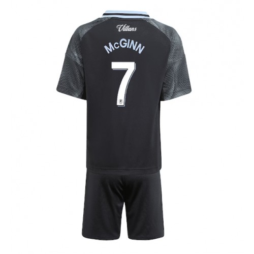 Stroje piłkarskie Aston Villa John McGinn #7 Koszulka Wyjazdowej dla dzieci 2025-26 Krótki Rękaw (+ szorty)